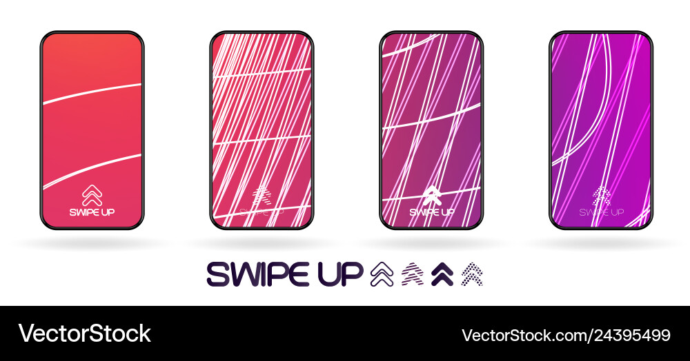 Social network gradient style swipe up background Social network gradient style swipe up background Vector Image