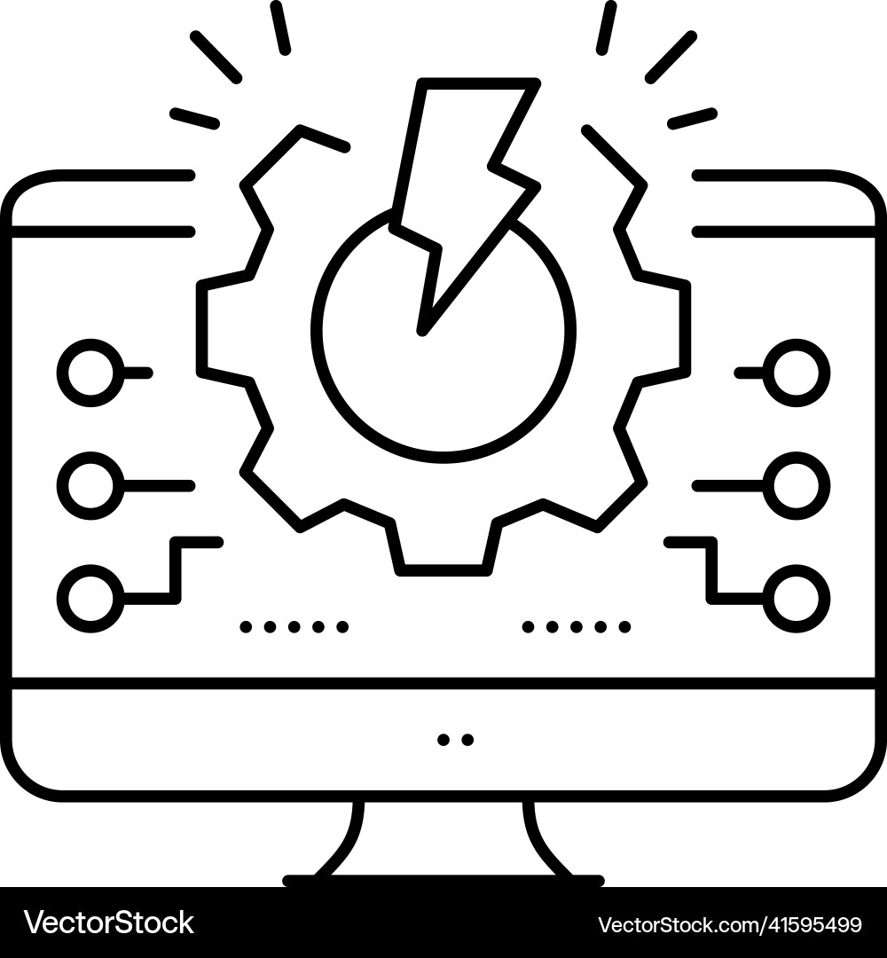 System Overload Icon Vector Image