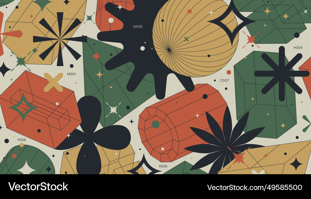 Abstract geometric background with 3d volume Abstract geometric background with 3d volume Vector Image