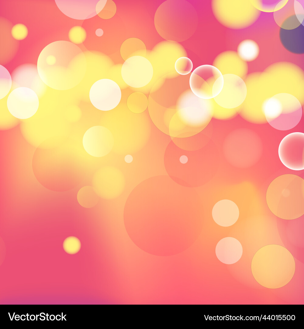 Abstract multicolored blurred bokeh on red Abstract multicolored blurred bokeh on red Vector Image
