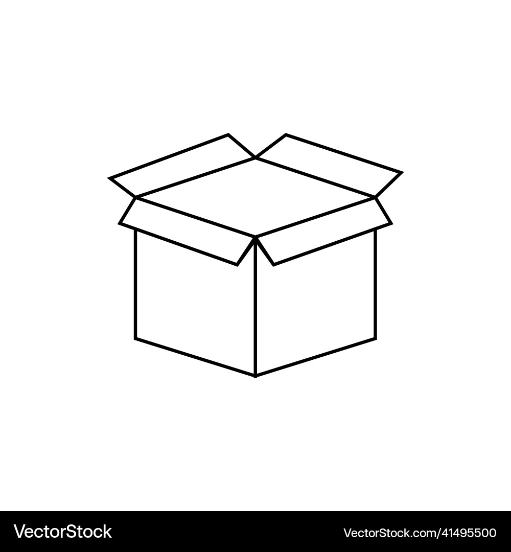 Box icon thin line for web and mobile modern Vector Image