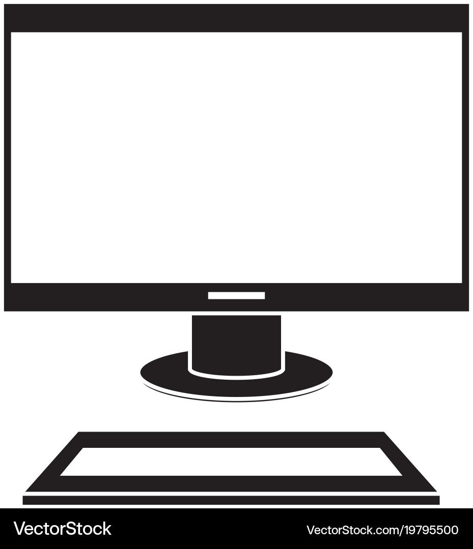 Desktop computer isolated icon Vector Image