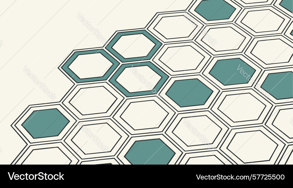 Graded hexagonal honeycomb pattern tech abstract Vector Image