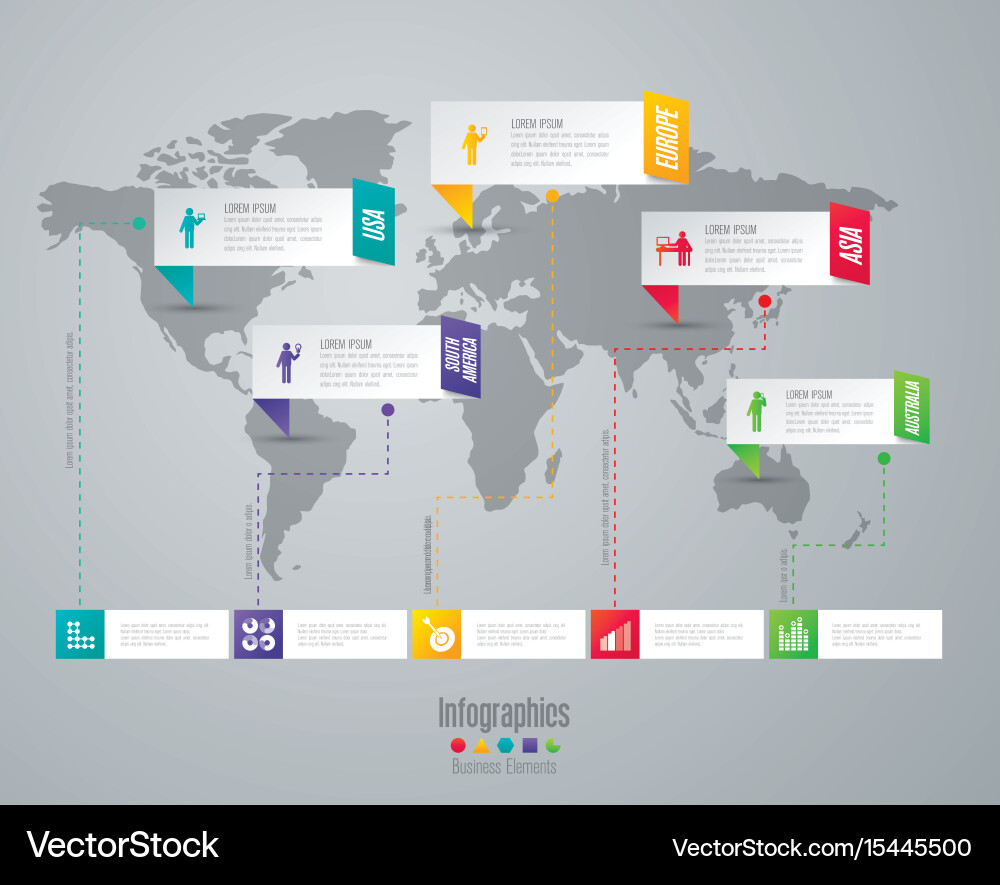 Infographics design with 5 options Vector Image