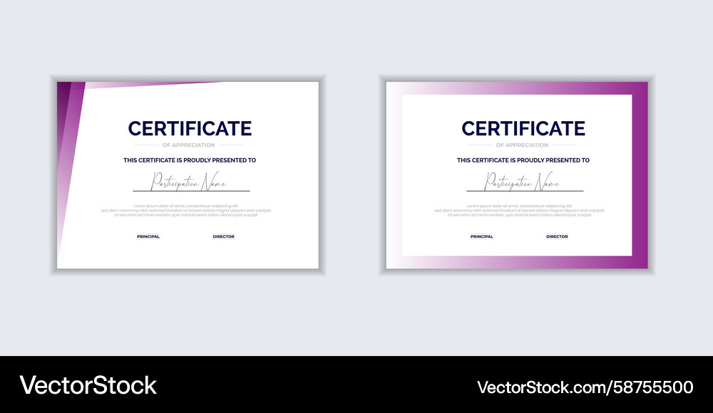 Modern Gradient Certificate Template Vector Image