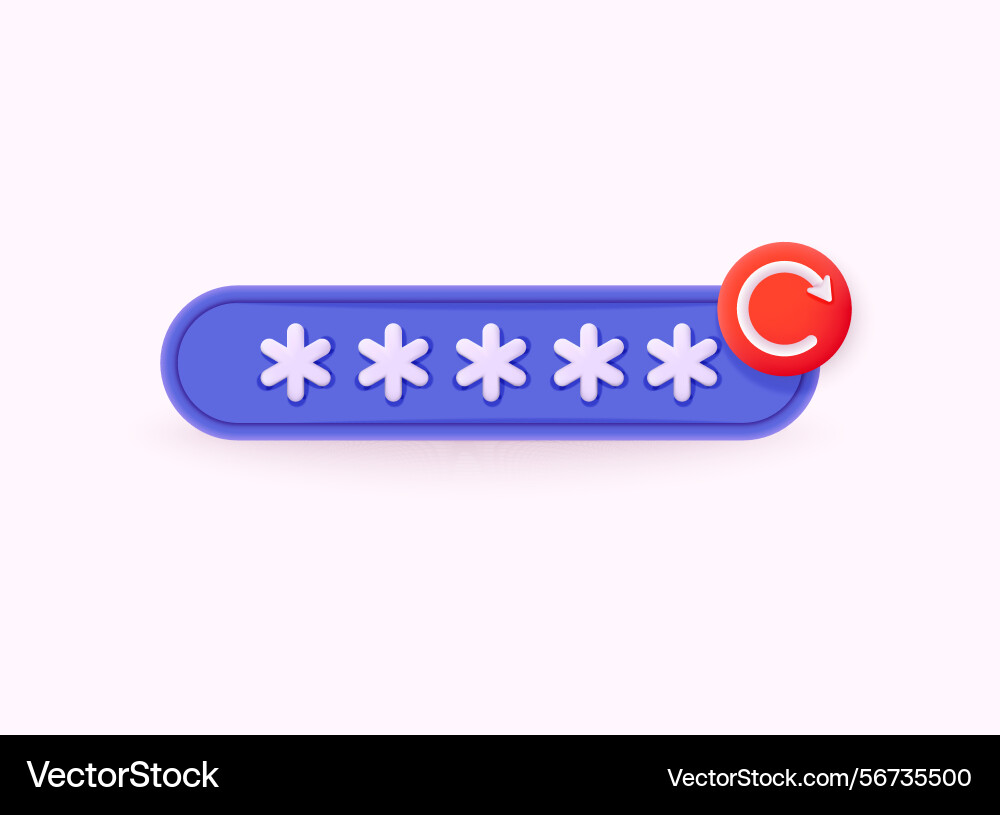 Password reset update personal data concept Password reset update personal data concept vector image