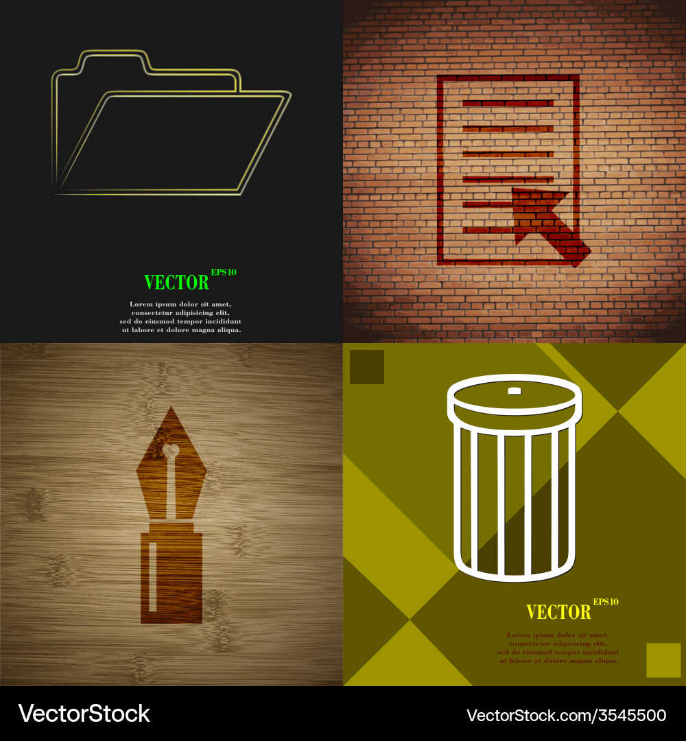 Set of abstract backgrounds with different web Vector Image