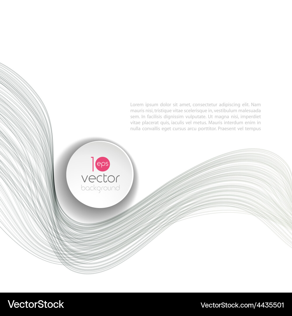 Abstract curved lines background template vector image