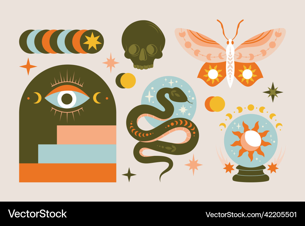 Abstract esoteric set Abstract esoteric set vector image