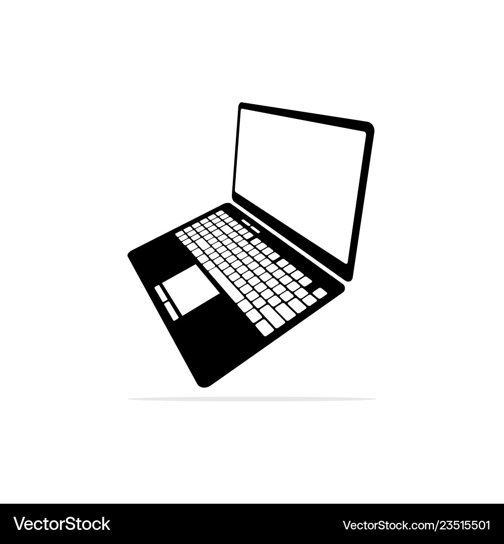 Computer notebook icon concept Computer notebook icon concept Vector Image