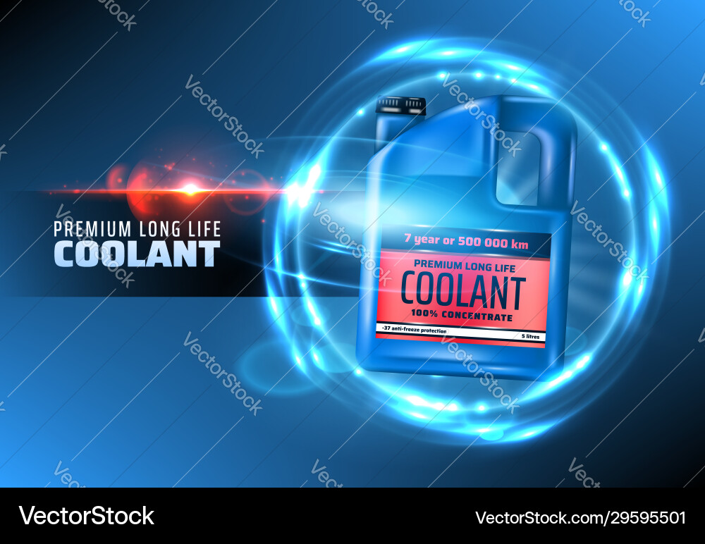 Coolant or antifreeze car engine cooling system Coolant or antifreeze car engine cooling system vector image