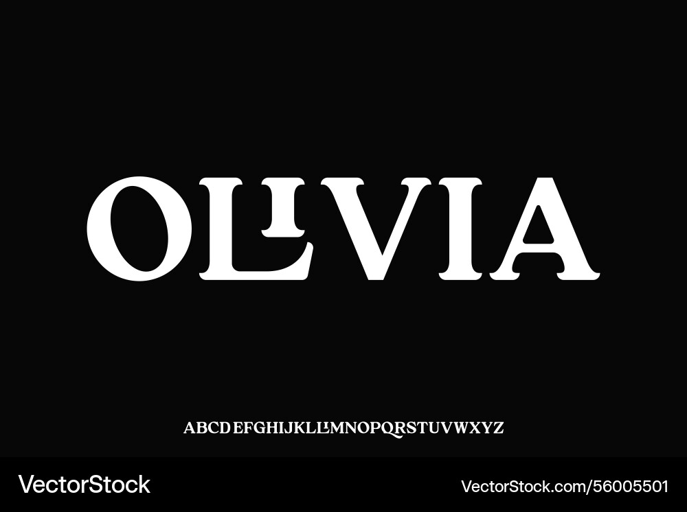 Display alphabet font design suitable vector image