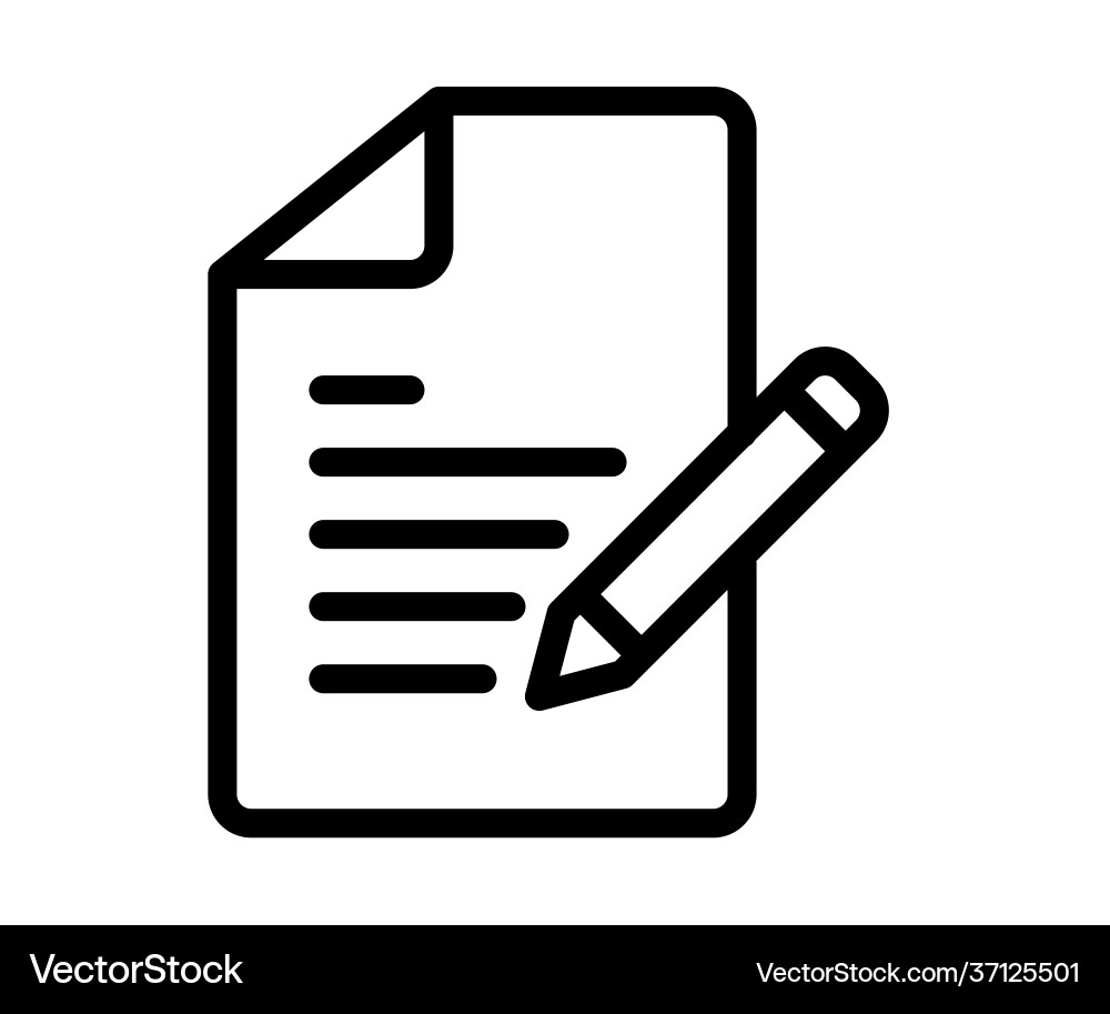 Document create write single isolated icon Document create write single isolated icon Vector Image