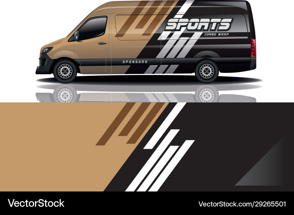 Dynamic Car Wrap Pattern vector image