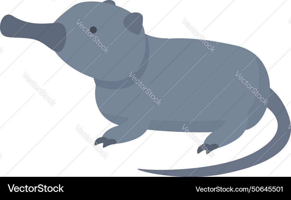 Friendly desman icon cartoon happy fauna Vector Image