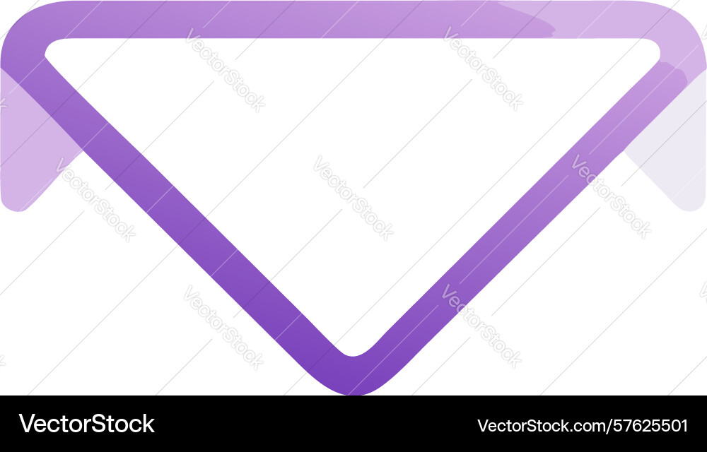Gradient downward triangle icon design vector image