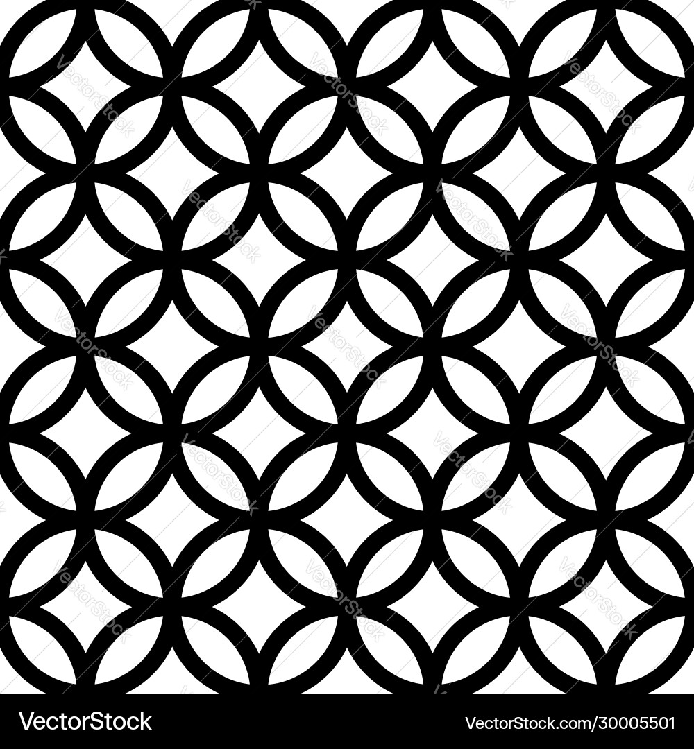 Interlocking Circle Pattern Vector Image