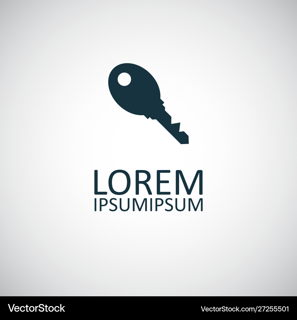 Key icon for web and ui on white background Vector Image