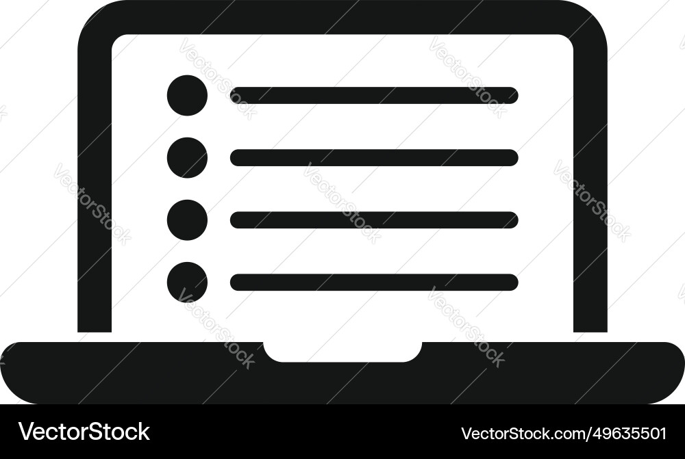 Laptop record keeping icon simple system Laptop record keeping icon simple system vector image
