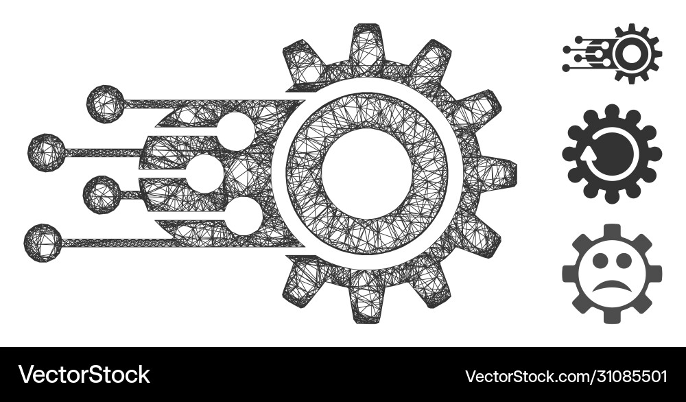 Machine learning polygonal web mesh Machine learning polygonal web mesh Vector Image
