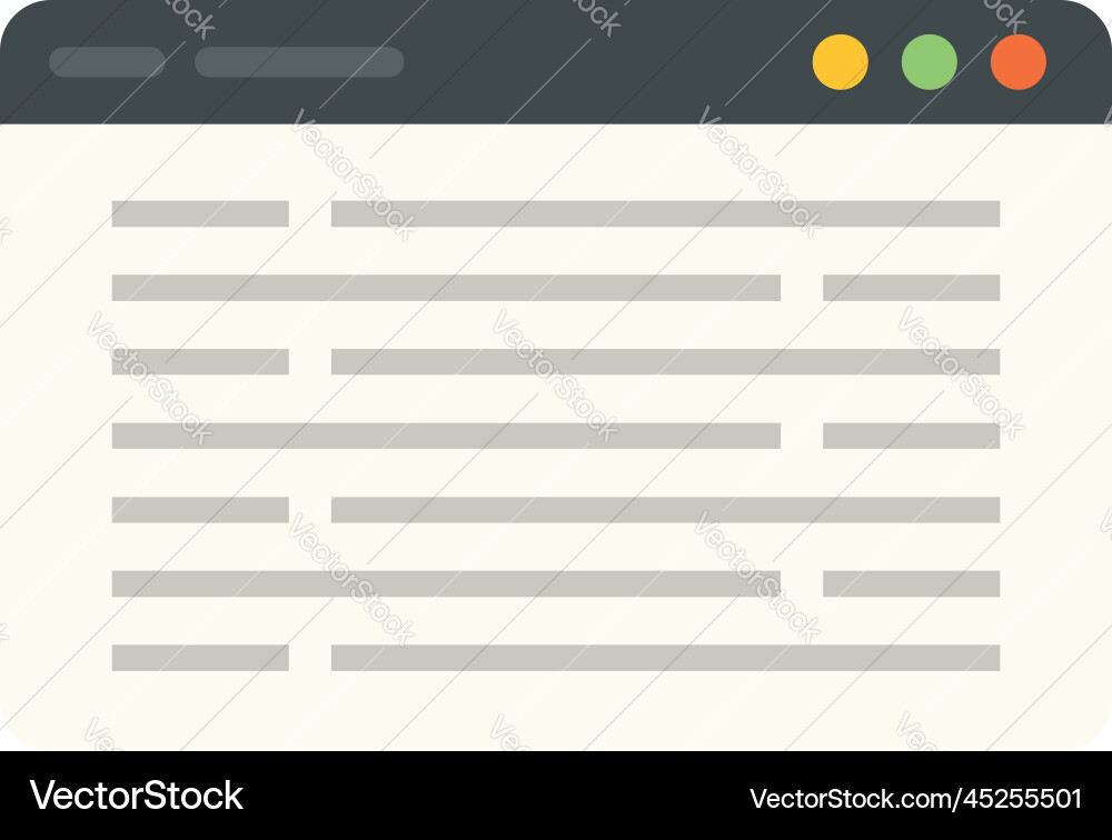 Programming web page icon flat website Programming web page icon flat website vector image