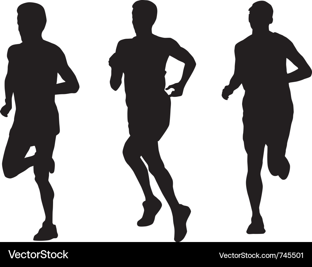 Running Silhouettes vector image
