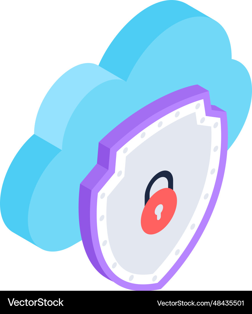 Security and hacking isometric icon Vector Image