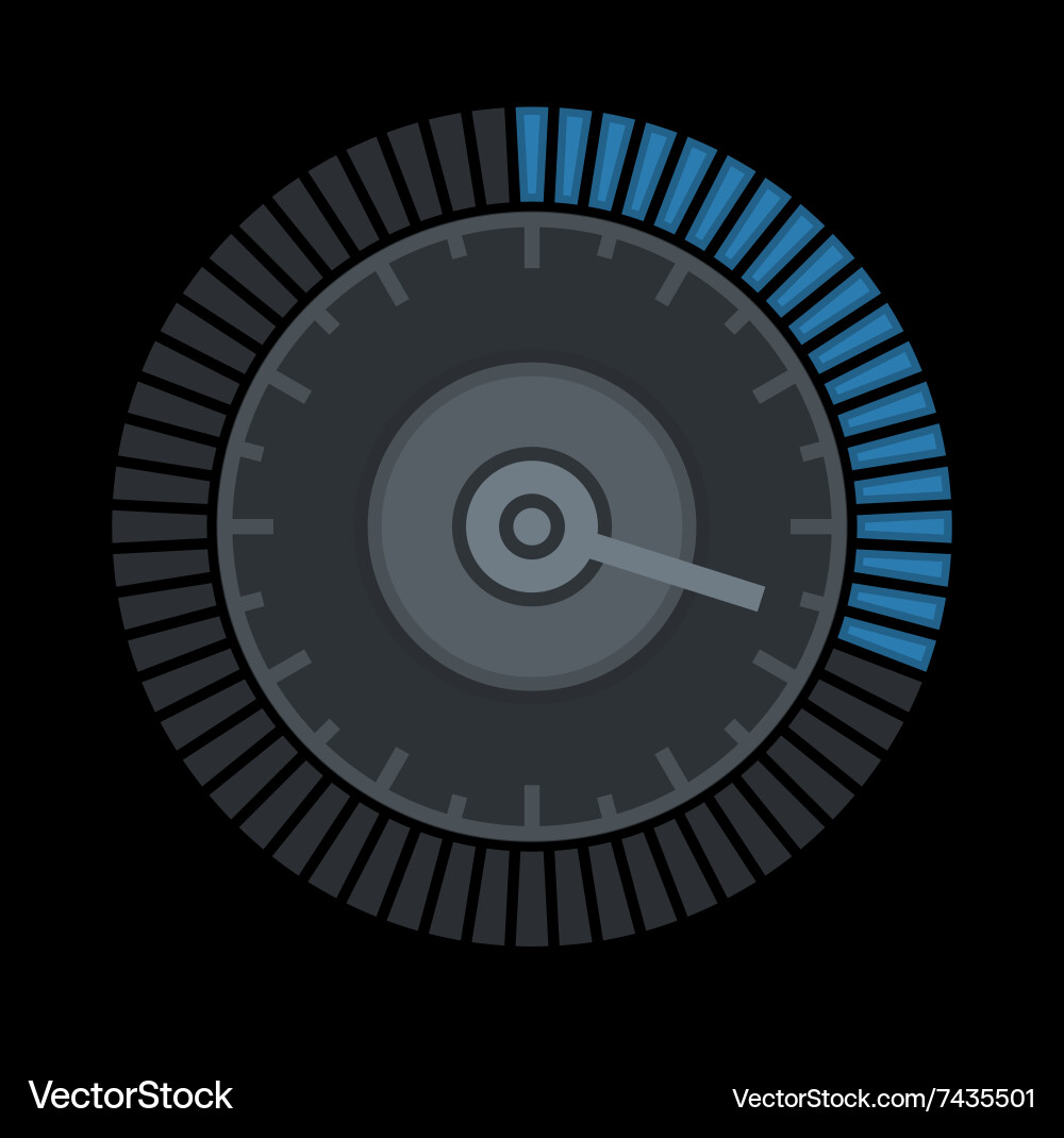 Segmented Dial Level Indicator vector image