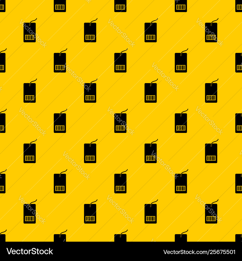 Tag with bar code pattern Tag with bar code pattern vector image