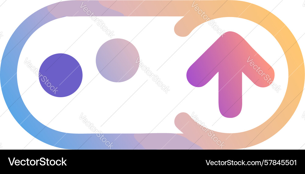 Up arrow for digital navigation user interface vector image