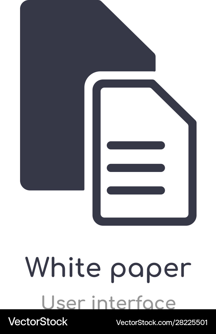 White paper outline icon isolated line from user Vector Image