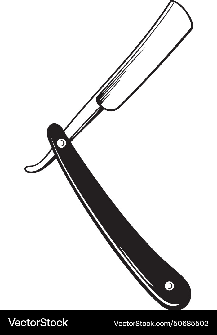 Vektor Razor Antique Straight Razor Royalty Free Vector Image