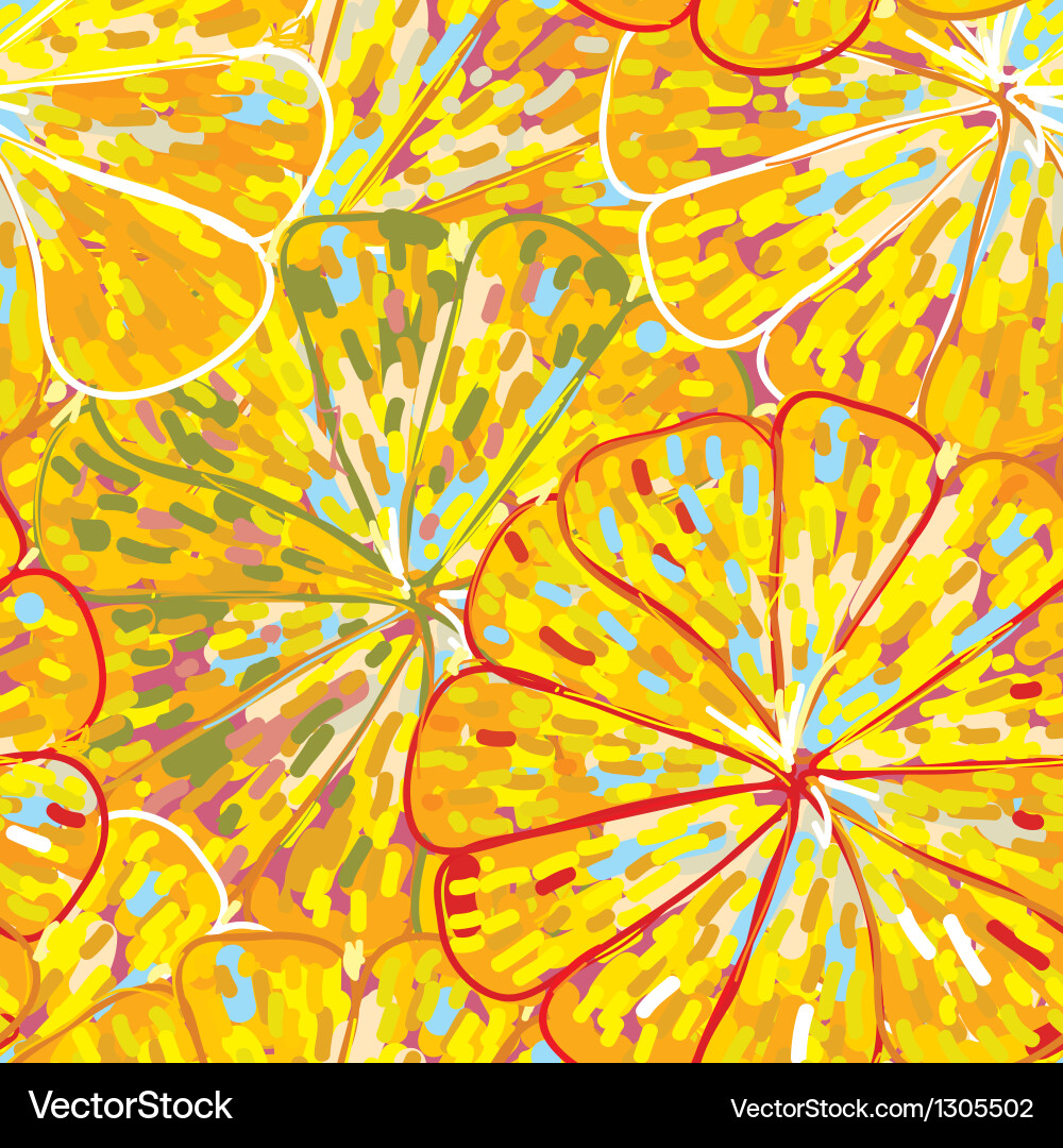 Citrus Splash Pattern Vector Image