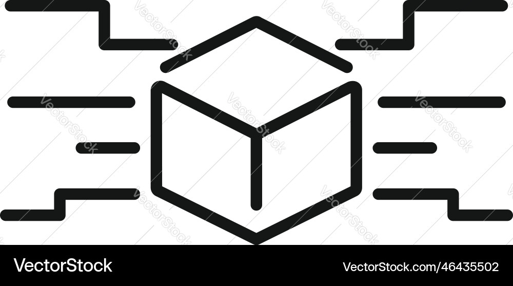 Crypto data icon outline block chain Crypto data icon outline block chain vector image
