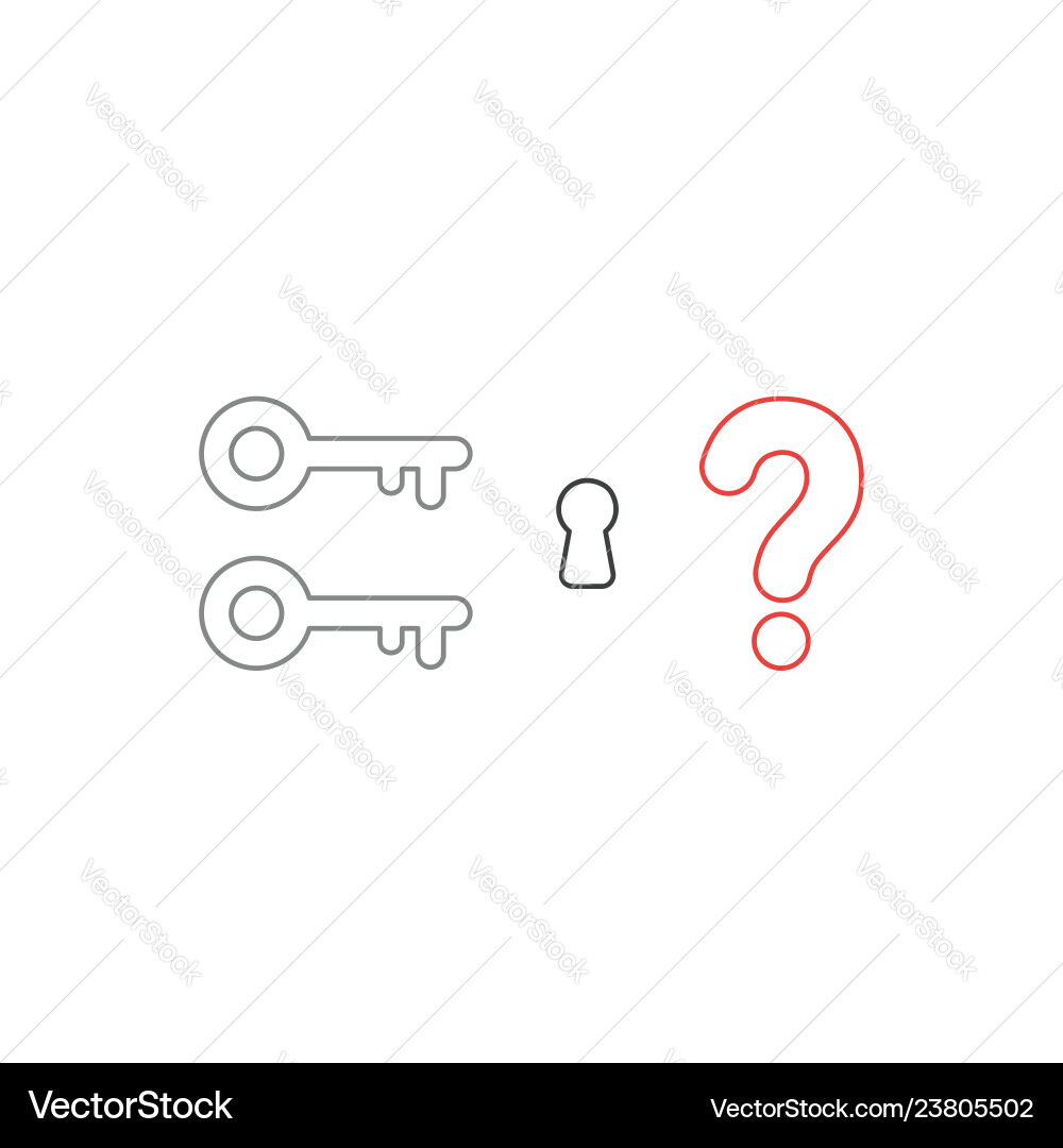 Flat design style concept two key icons Flat design style concept two key icons Vector Image