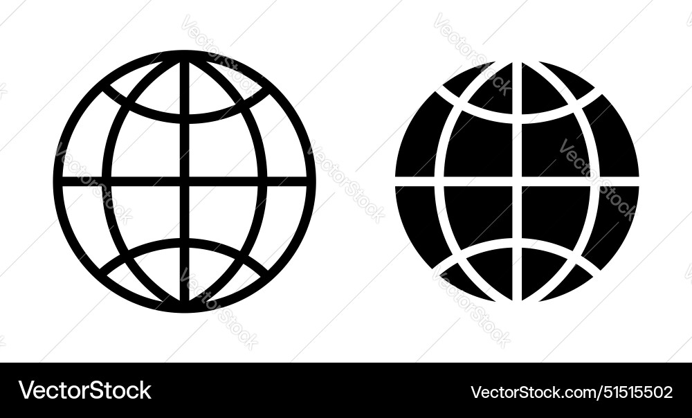 Globe icon Royalty Free Vector Image - VectorStock