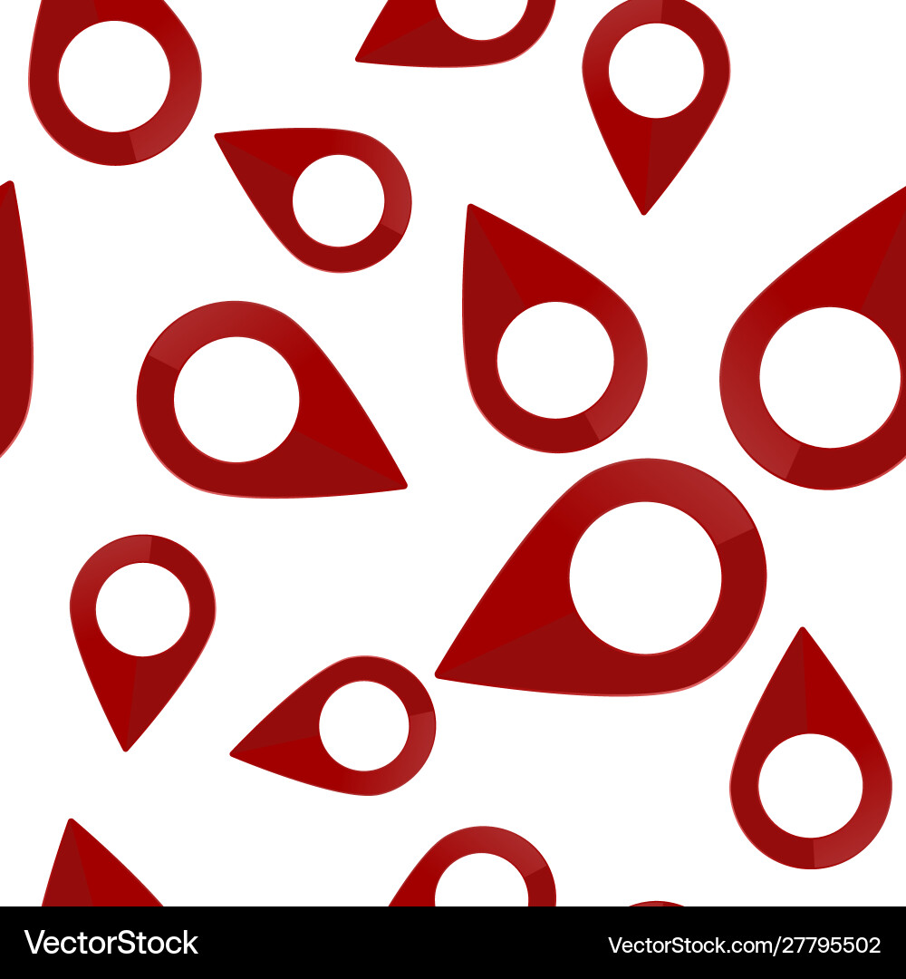 Image positioning on map mark icon red Vector Image