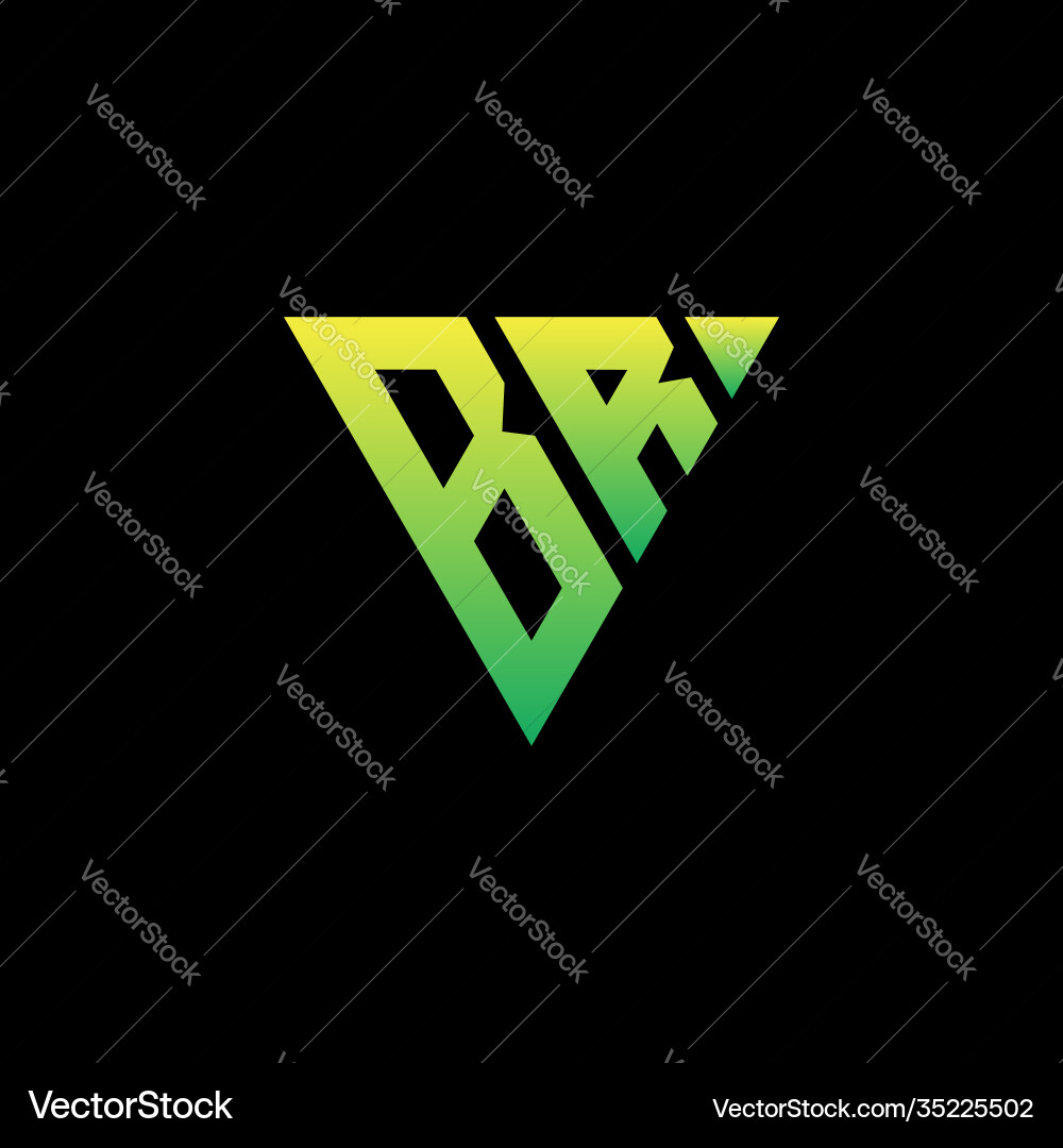 Initial triangle logo monogram with shape Vector Image