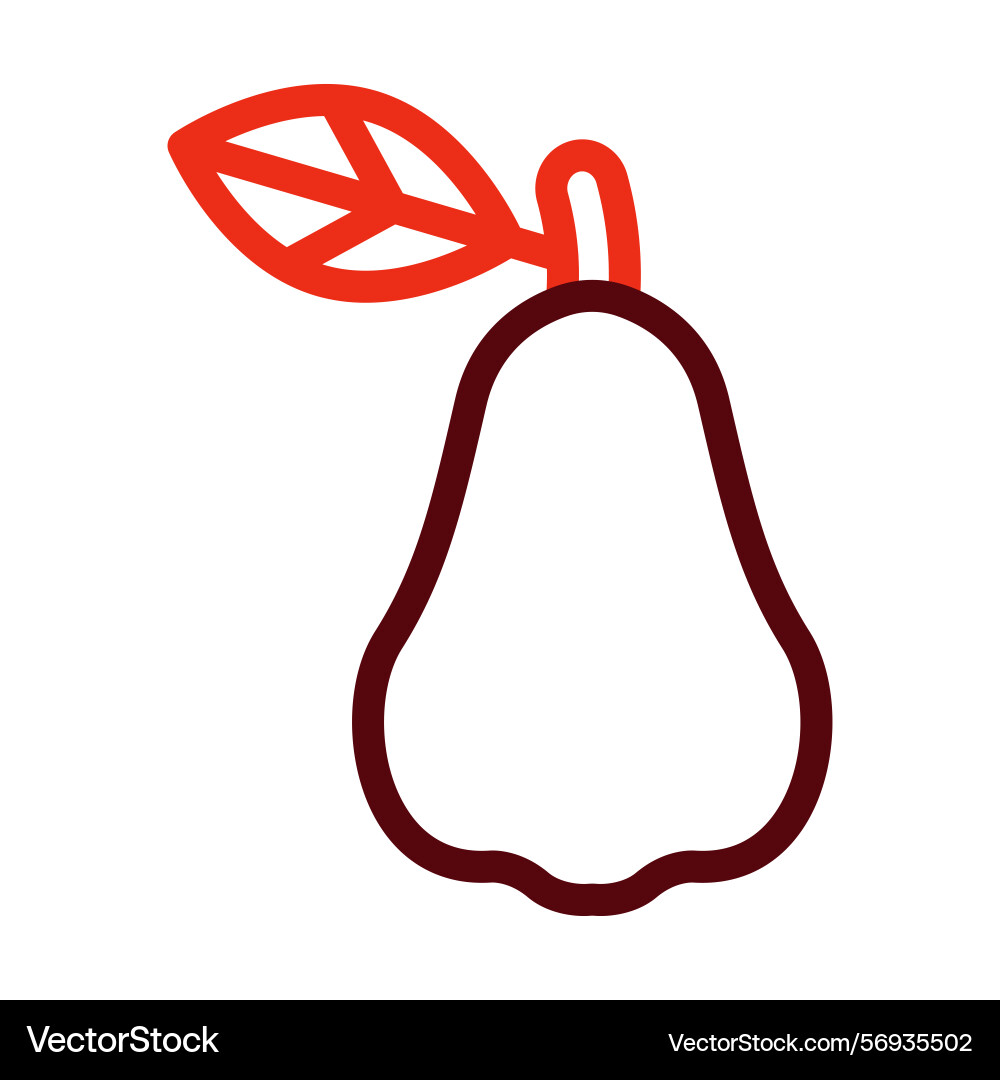 Java apple thick line two color icons vector image