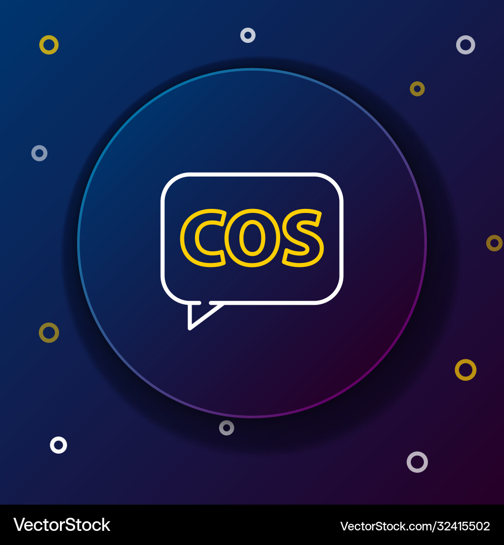 Line mathematics function cosine icon isolated Vector Image