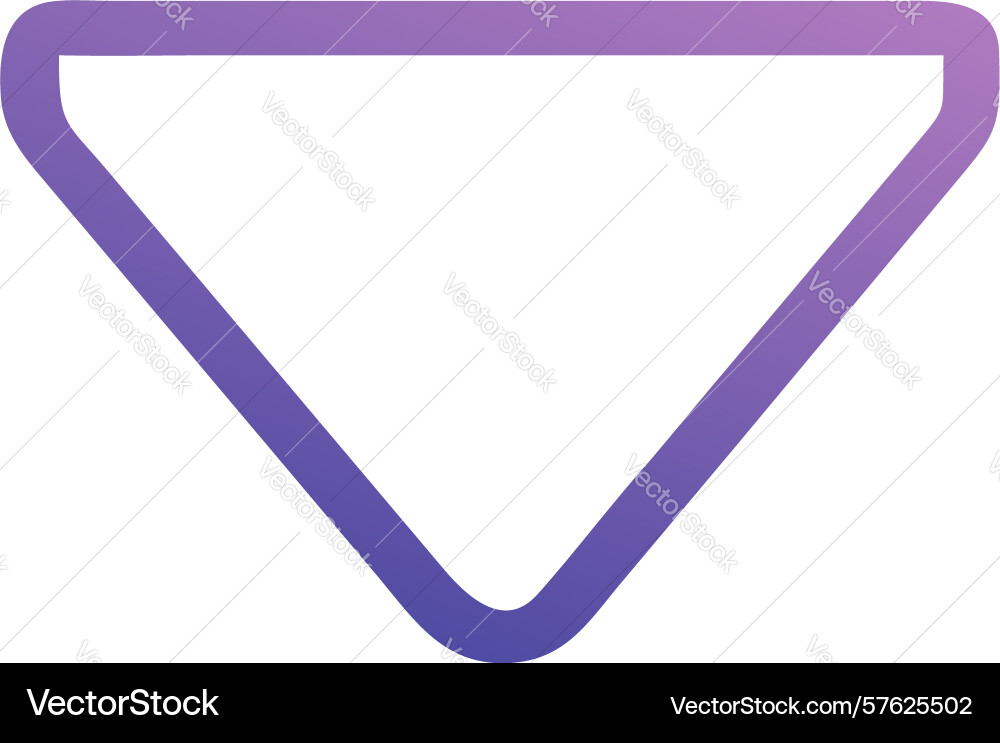 Outline downward triangle icon design generative vector image