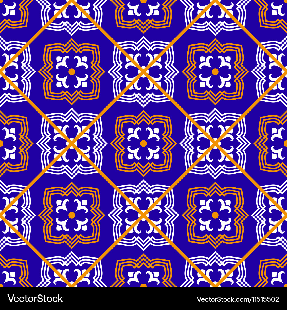 Seamless pattern from tiles vector image