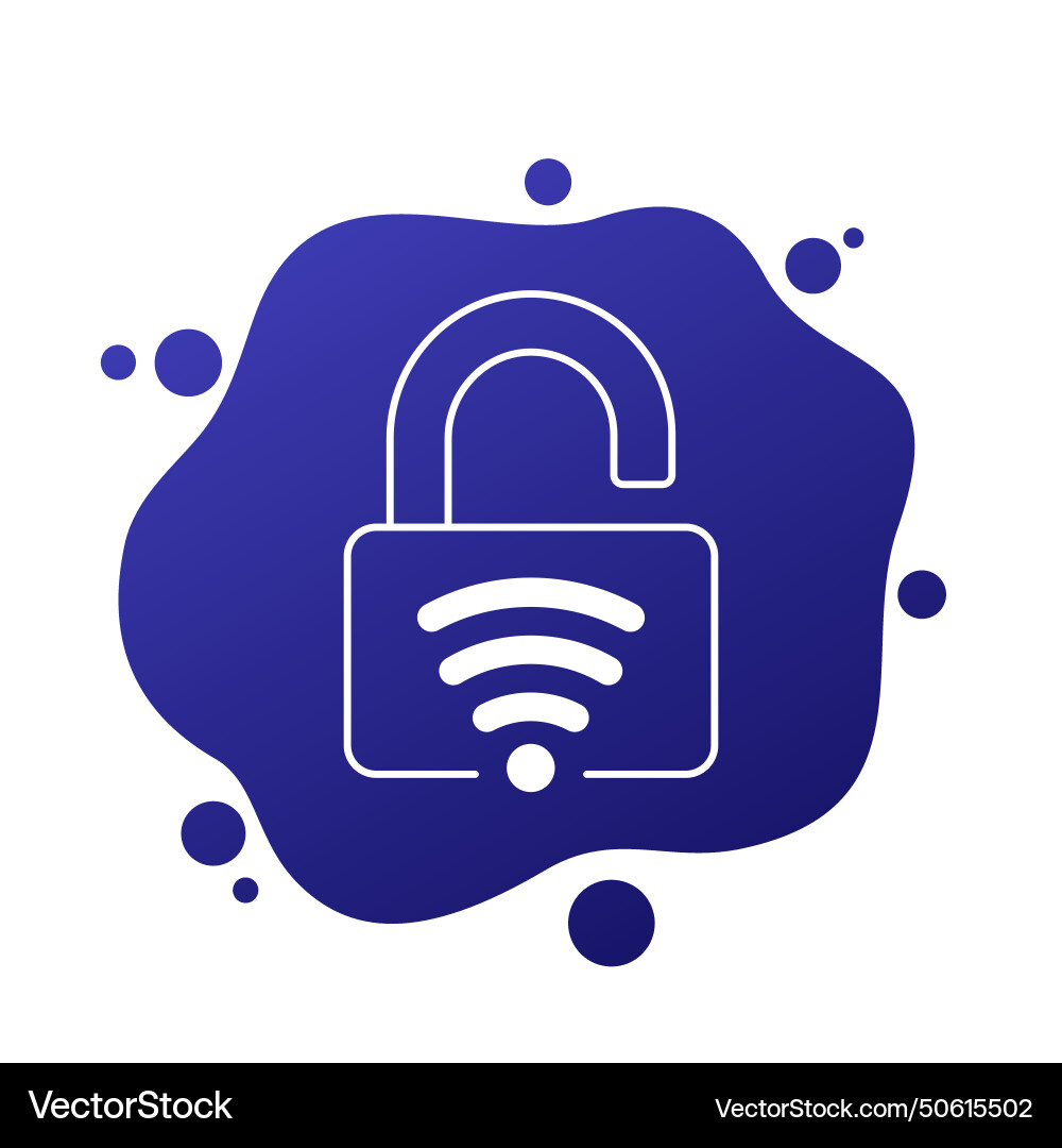 Smart lock icon for apps and web vector image