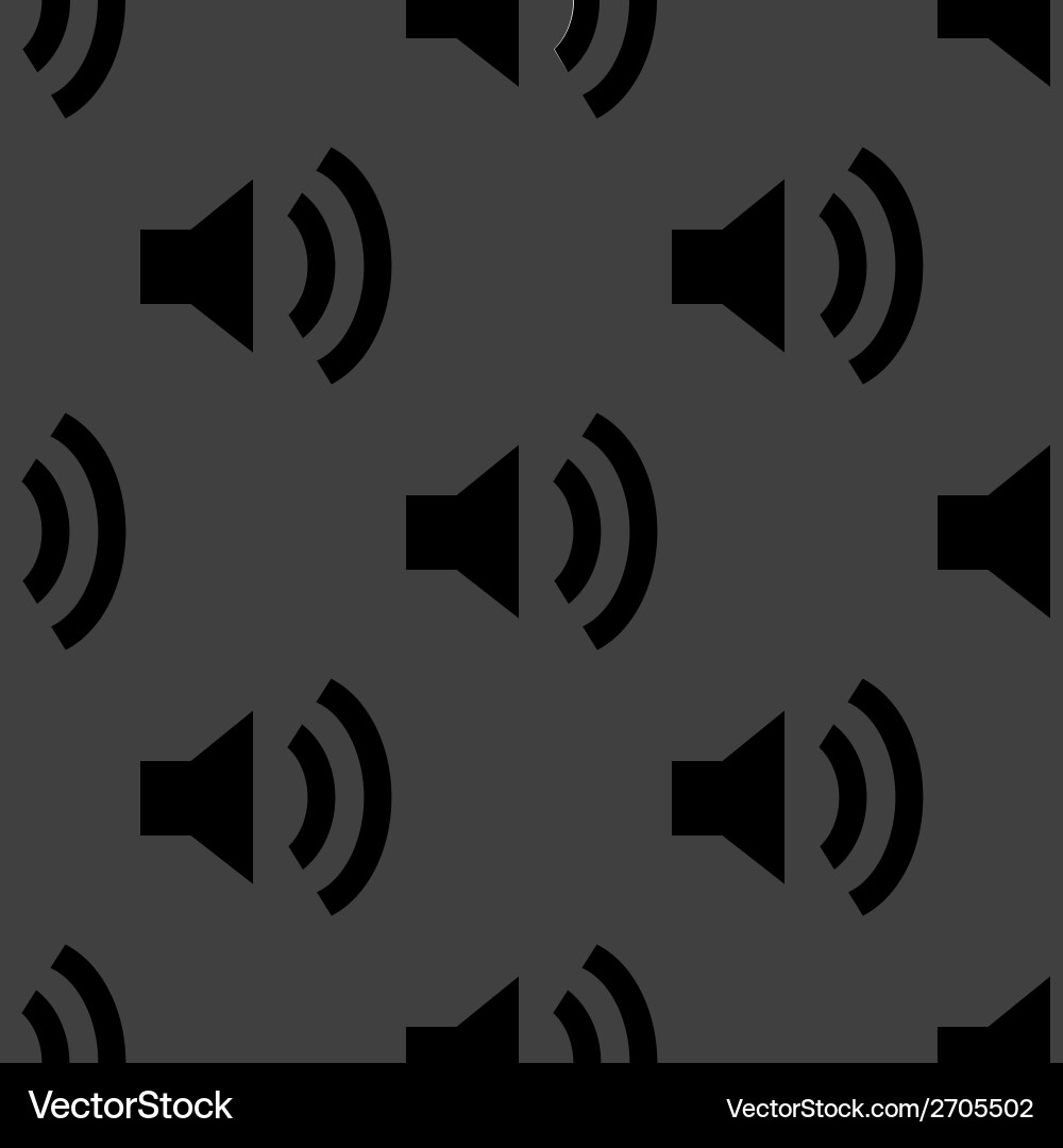 Speaker web icon flat design seamless pattern Vector Image