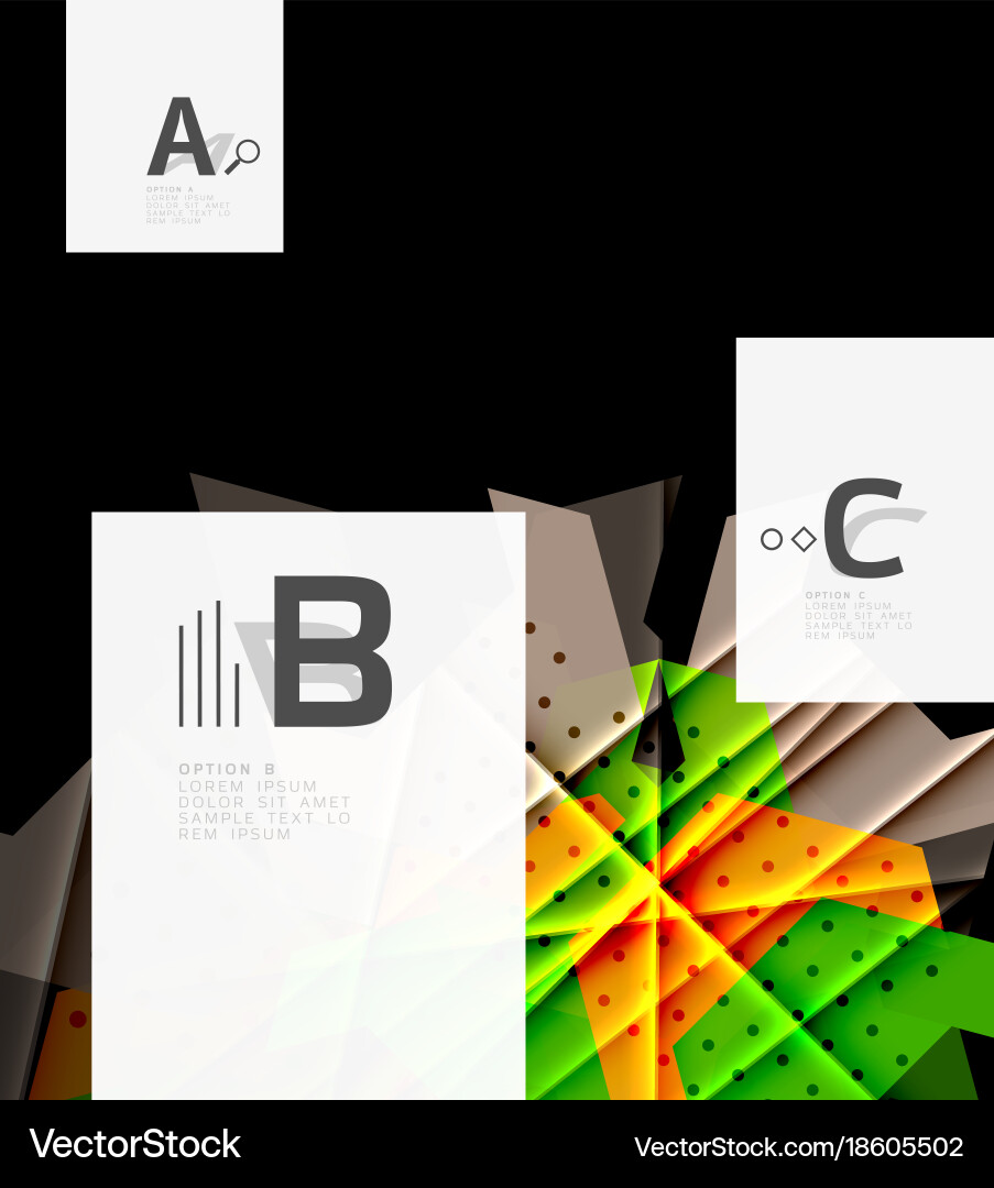 Triangles and geometric shapes abstract background Vector Image
