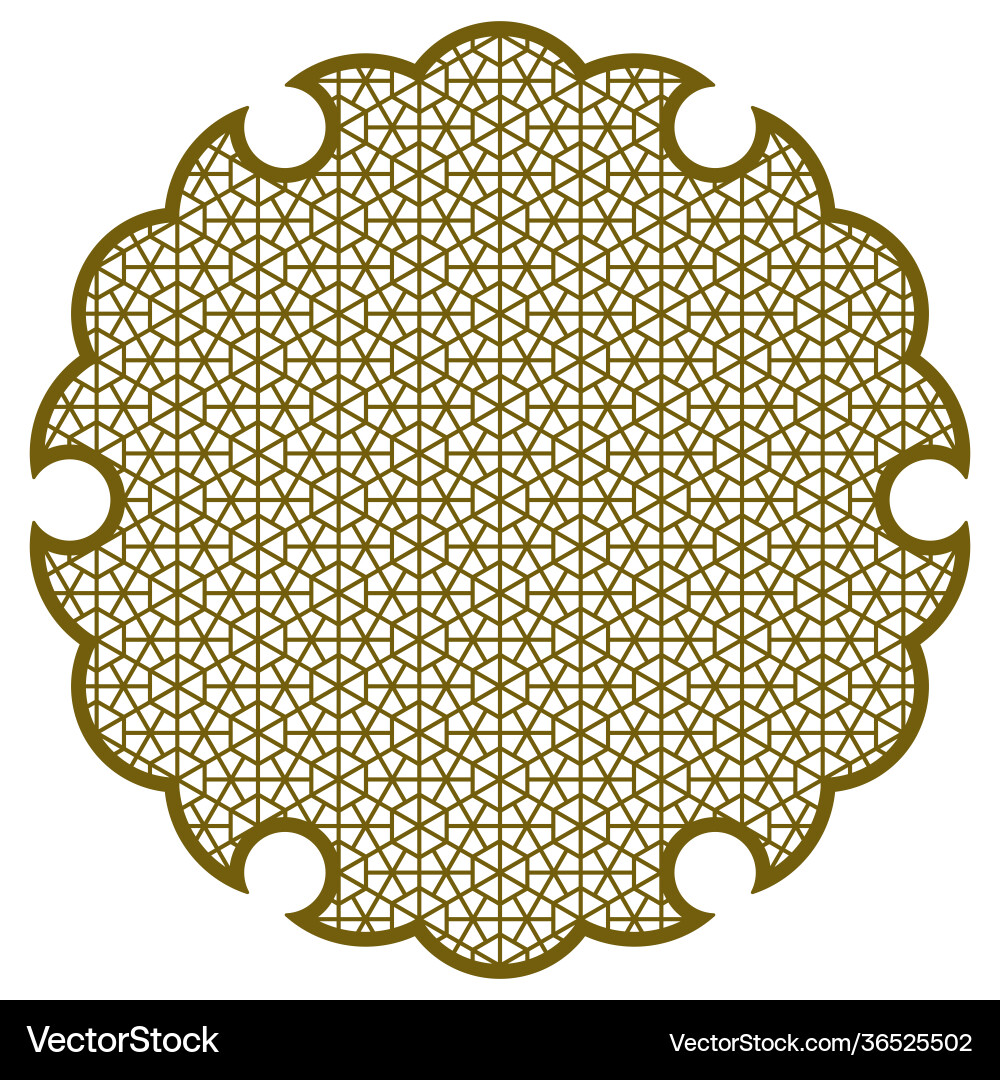 Yukiwa snowflake with pattern in japanese style vector image