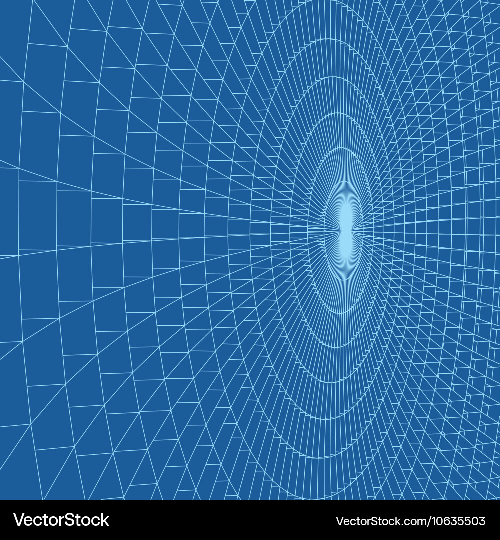 Abstract 3d illuminated distorted mesh sphere vector image