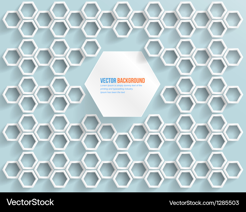 Abstract background hexagon web and design Vector Image
