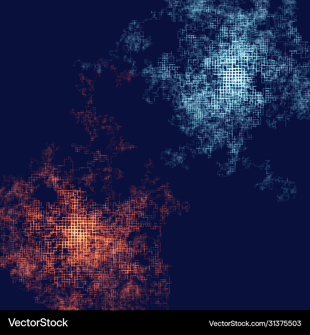 Abstract composition with particles following Vector Image