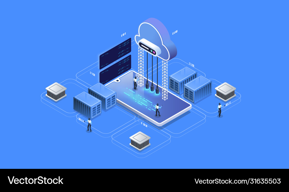 Cloud Technology & Networking vector image